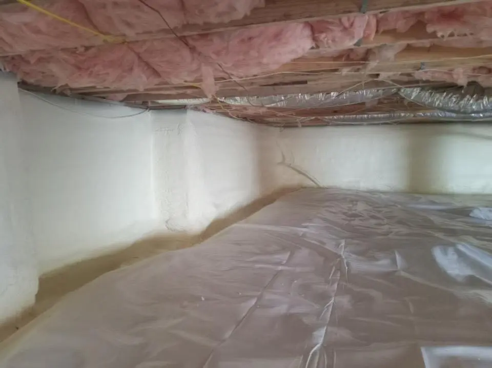 Crawl space encapsulation with closed-cell spray foam for Spray Foam Roofing in Apopka